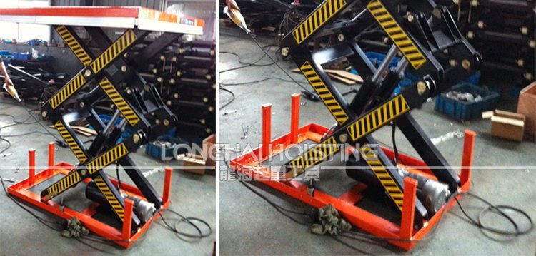 雙剪電動升降平臺實(shí)物