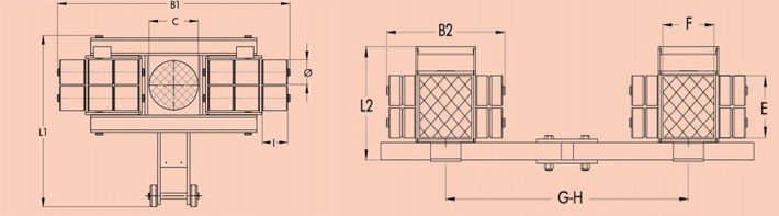 德國JUNG JL12K JFB12K組合式搬運(yùn)小坦克尺寸圖