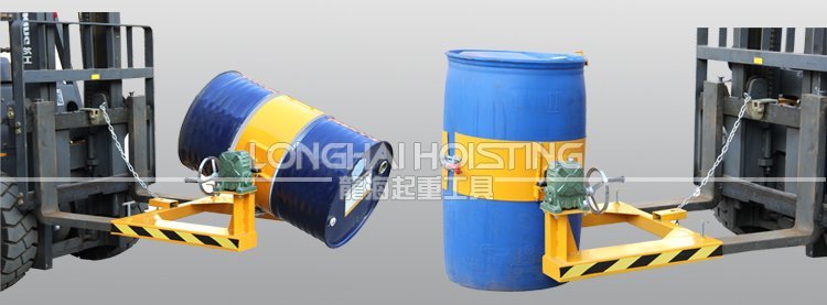 叉車專用倒桶機具使用案例