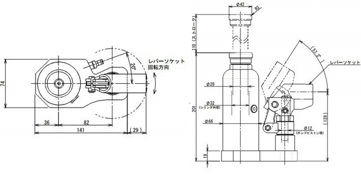 鷹牌EAGLE ED-40液壓千斤頂尺寸