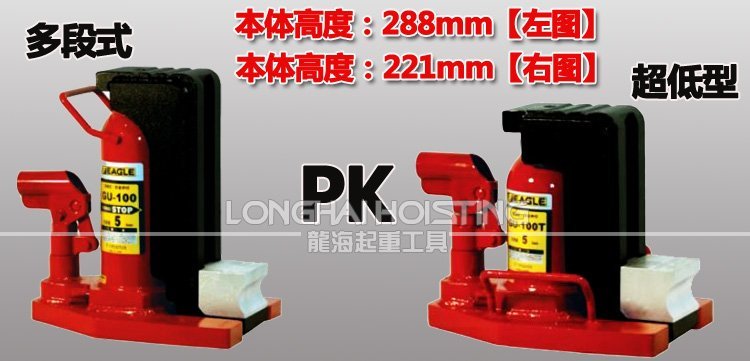 GU-100T日本EAGLE千斤頂 GU-100T超低多段式千斤頂