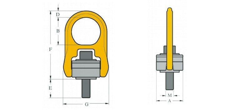 旋轉吊環螺絲8-204尺寸