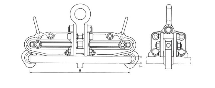 KB-100鋼板起重鉗尺寸