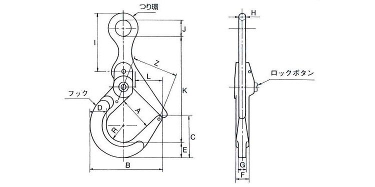 進口JDH型鋼板吊鉤