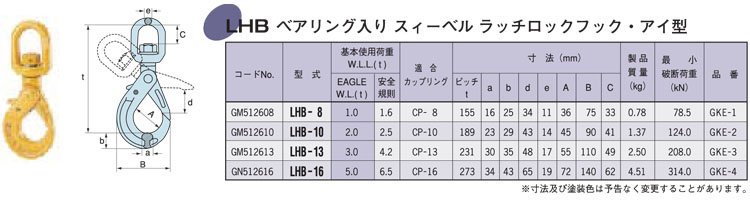 LHB型鷹牌旋轉安全鉤