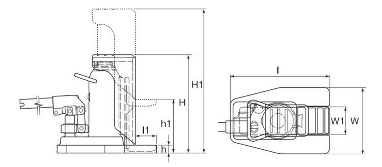日本馬沙達MASADA爪式千斤頂尺寸