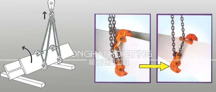 鷹牌水平鋼板夾鉗應用